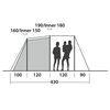 Easy Camp Σκηνή Τούνελ 4 Ατόμων Huntsville 400 Πράσινη και Κρεμ