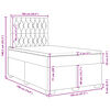 vidaXL Κρεβάτι Boxspring με Στρώμα Μαύρο 120x190 εκ. Βελούδινο
