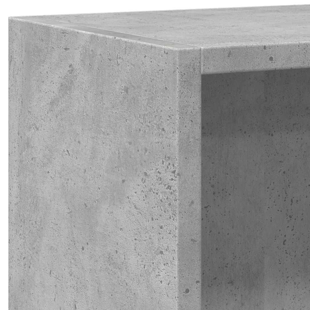 vidaXL Βιβλιοθήκη με 2 Ράφια Γκρι Σκυροδεμ. 60x30x76,5 εκ. Μοριοσανίδα