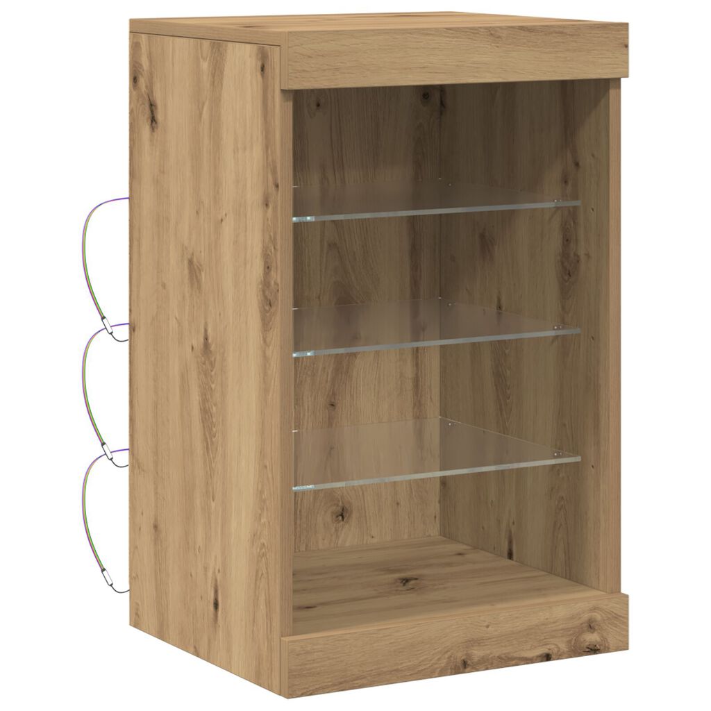 vidaXL Μπουφές με LED Φωτισμό Artisan Oak 41x37x67 εκ.