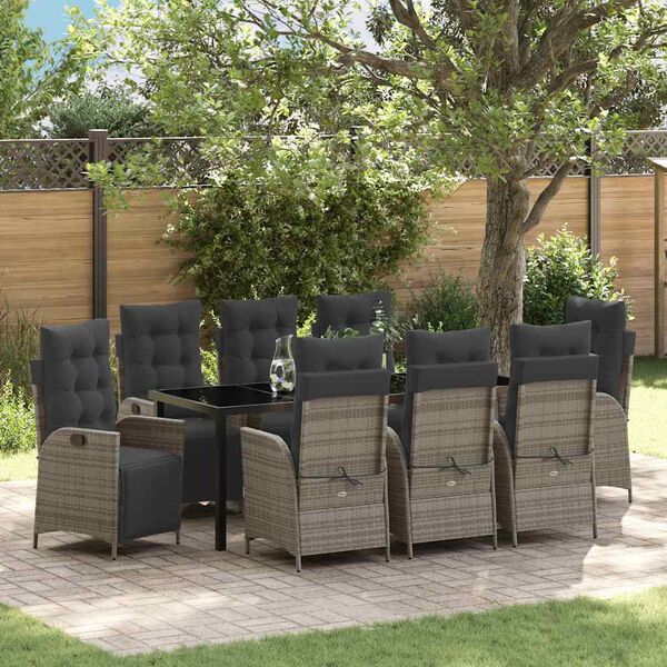 vidaXL &Sigma;έ&tau; &phi;&alpha;&gamma;&eta;&tau;&omicron;ύ &gamma;&iota;&alpha; &kappa;ή&pi;&omicron; &mu;&epsilon; &mu;&alpha;&xi;&iota;&lambda;ά&rho;&iota; 9 pcs &Gamma;&kappa;&rho;&iota; &sigma;&upsilon;&nu;&theta;&epsilon;&tau;&iota;&kappa;ό &rho;&alpha;&tau;ά&nu;