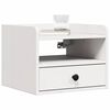 vidaXL Κομοδίνο με συρτάρι Λευκό 38 x 36 x 29.5 εκ Μασίφ ξύλο πεύκου