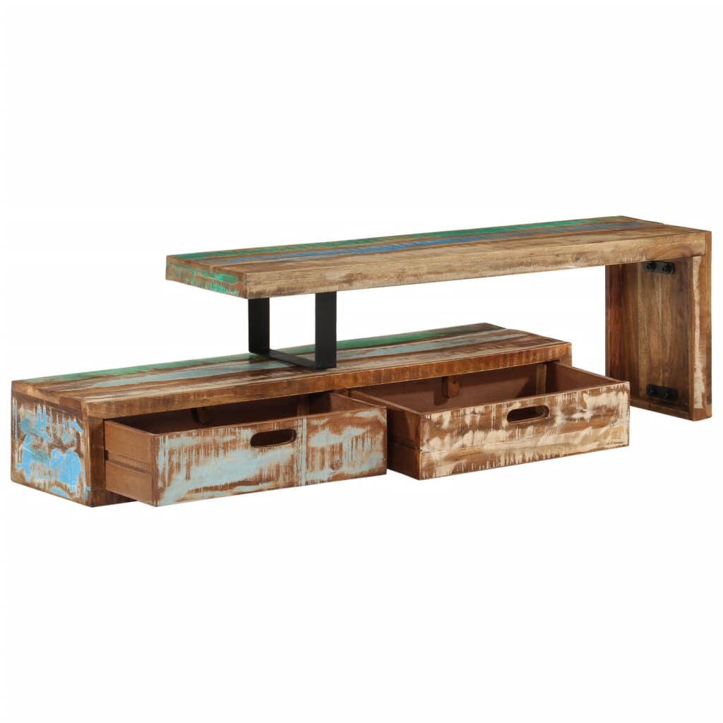 vidaXL Βάση Τηλεόρασης (118-200) x 30x40 εκ. από Μασίφ Ξύλο Ανακυκλωμένου Ξύλου