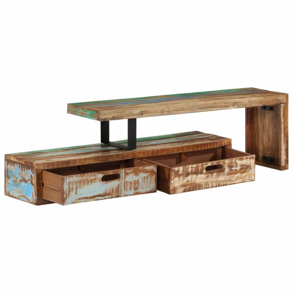 vidaXL Βάση Τηλεόρασης (118-200) x 30x40 εκ. από Μασίφ Ξύλο Ανακυκλωμένου Ξύλου