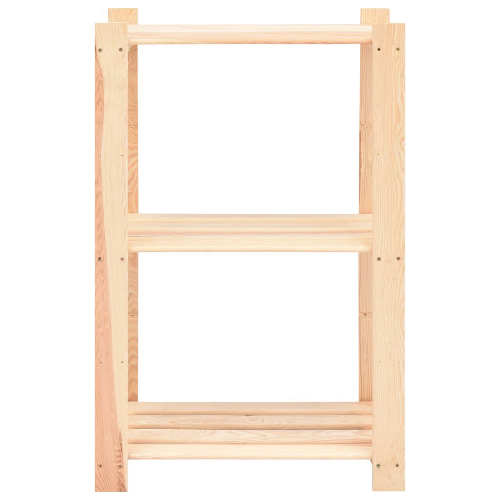 vidaXL Ραφιέρα 3 Επιπέδων 150 κ. 60x38x90 εκ. από Μασίφ Ξύλο Πεύκου