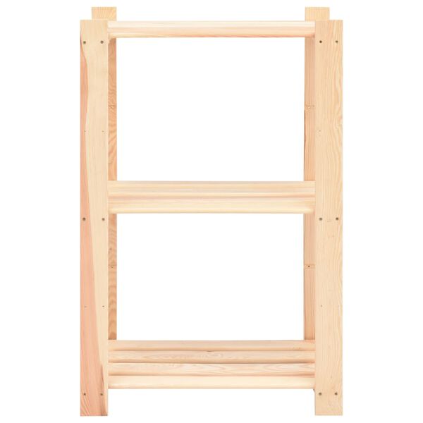 vidaXL Ραφιέρα 3 Επιπέδων 150 κ. 60x38x90 εκ. από Μασίφ Ξύλο Πεύκου