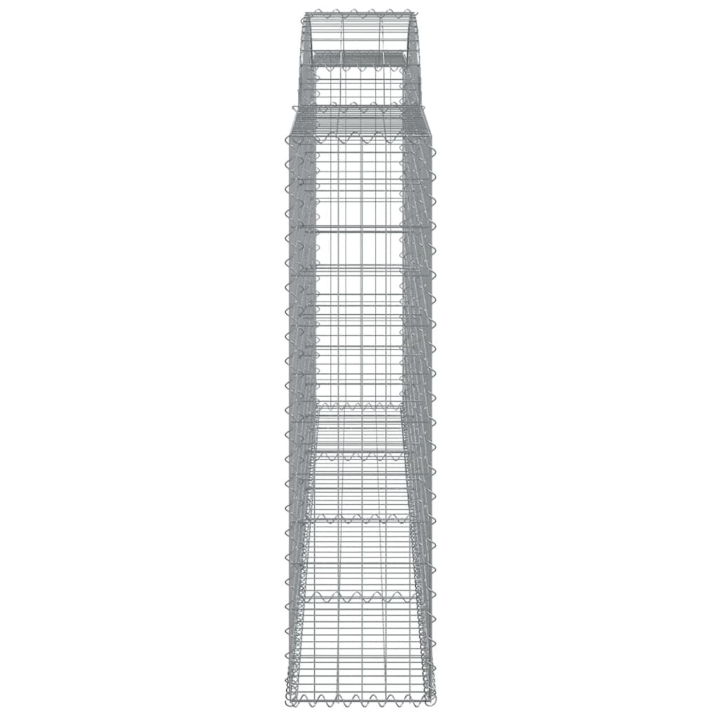 vidaXL Συρματοκιβώτια Τοξωτά 17 τεμ. 300x30x120/140 εκ. Γαλβαν. Ατσάλι
