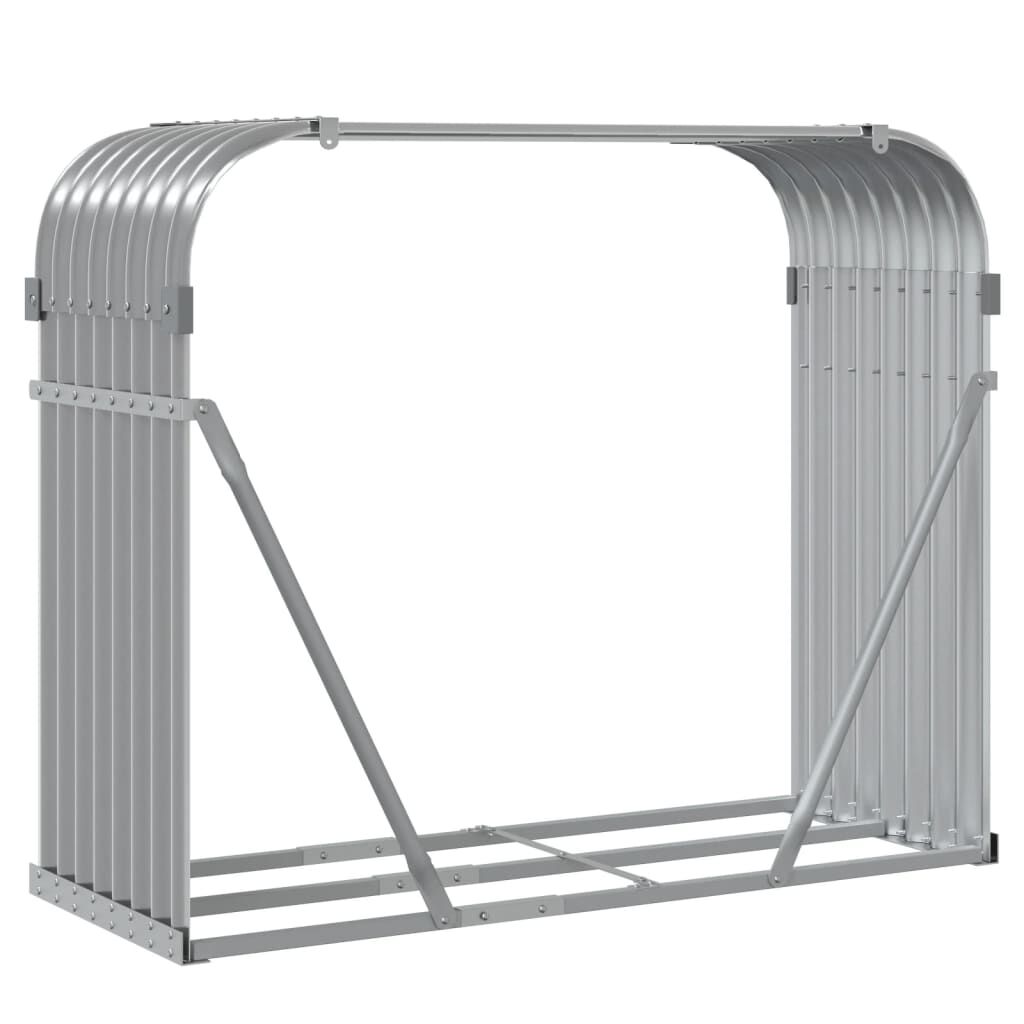 vidaXL Ξυλοθήκη Αν. Γκρι 120x45x100 εκ. από Γαλβανισμένο Ατσάλι