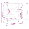vidaXL Τρόλεϊ Κουζίνας Sonoma Δρυς 87,5x38,5x84,5 εκ. Επεξ. Ξύλο