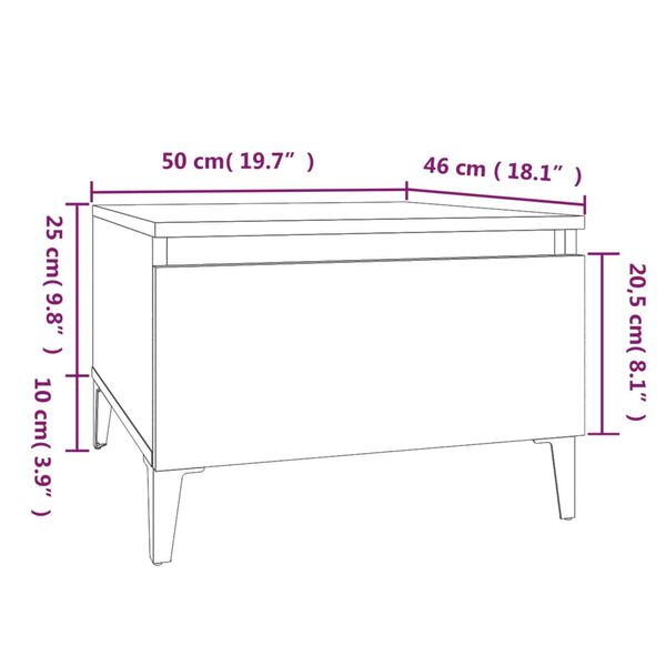vidaXL Βοηθητικό Τραπέζι Καπνιστή Δρυς 50x46x35 εκ. Επεξεργασμένο Ξύλο
