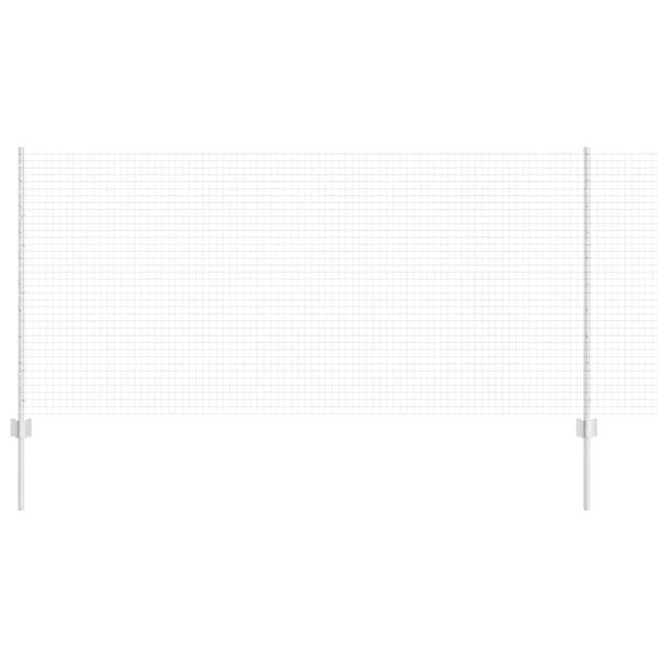 vidaXL Τείχος και Πόστ Ασημί 1 x 10 m Ατσάλι