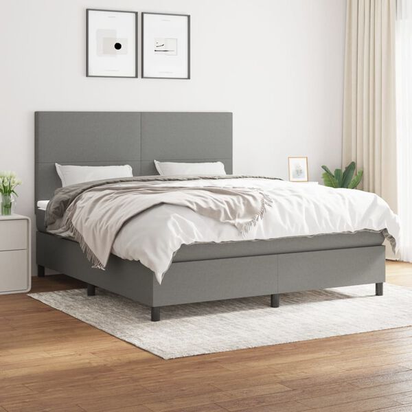 vidaXL &Kappa;&rho;&epsilon;&beta;ά&tau;&iota; Boxspring &mu;&epsilon; &Sigma;&tau;&rho;ώ&mu;&alpha; &Sigma;&kappa;&omicron;ύ&rho;&omicron; &Gamma;&kappa;&rho;&iota; 160x200 &epsilon;&kappa; &Upsilon;&phi;&alpha;&sigma;&mu;ά&tau;&iota;&nu;&omicron;