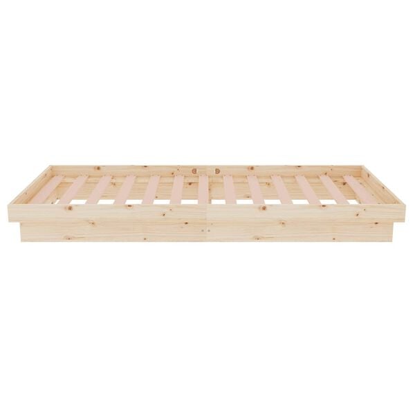 vidaXL Πλαίσιο Κρεβατιού 75 x 190 εκ. από Μασίφ Ξύλο Small Single