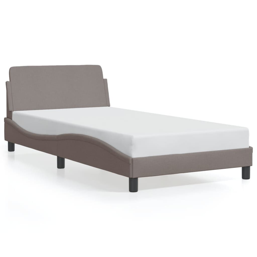 vidaXL Σκελετός Κρεβατιού Χωρίς Στρώμα Taupe 100 x 200 εκ. Υφασμάτινο