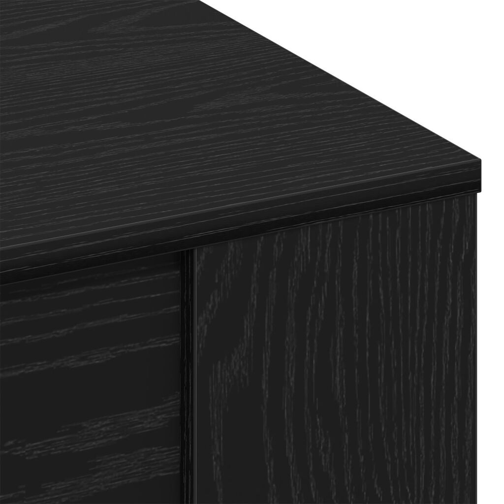 vidaXL Μαύρο Τραπεζάκι Σαλονιού από Δρυ 102x55x45 εκ. από επεξεργασμένο ξύλο