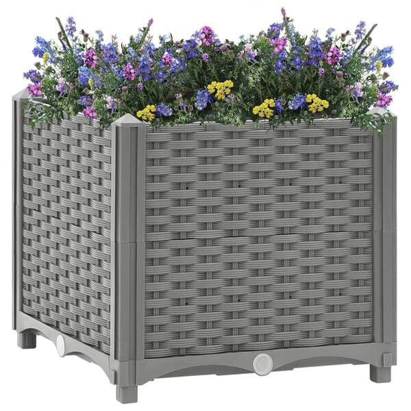 vidaXL Ζαρντινιέρα 40 x 40 x 38 εκ. από Πολυπροπυλένιο