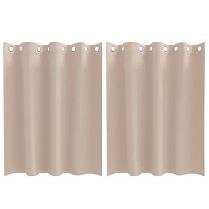 vidaXL &Kappa;&omicron;&upsilon;&rho;&tau;ί&nu;&epsilon;&sigmaf; &Mu;&alpha;ύ&rho;&eta;&sigmaf; Ύ&phi;&alpha;&nu;&sigma;&eta;&sigmaf; &mu;&epsilon; &Delta;&alpha;&chi;&tau;&upsilon;&lambda;ί&delta;&iota;&alpha; 2 pcs Taupe 140 x 140 cm
