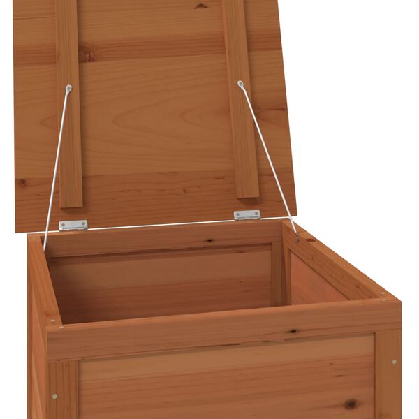 vidaXL Κουτί Μαξιλαριών Εξ. Χώρου Καφέ 50x50x56 εκ. Μασίφ Ξύλο Ελάτης