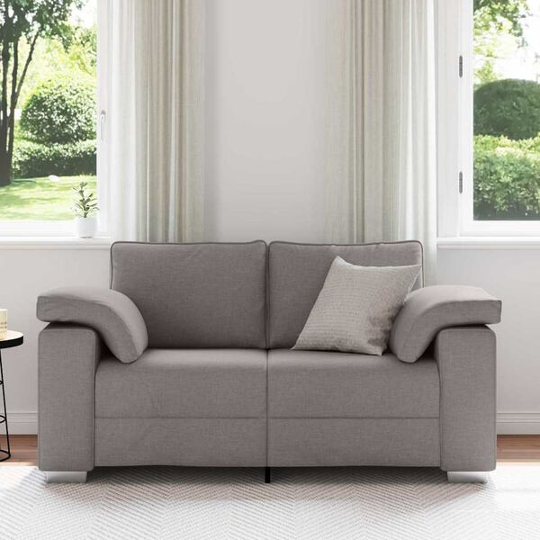 vidaXL Καναπές με μαξιλάρι Taupe 160 x 77 x 82 εκ ύφασμα