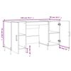 vidaXL Γραφείο Λευκό 140 x 50 x 75 εκ. από Επεξεργασμένο Ξύλο