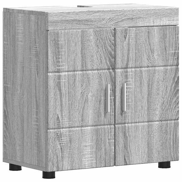vidaXL Ντουλάπα νιπτήρα μπάνιου TULUM Γκρι sonoma 60 x 34 x 63 εκ