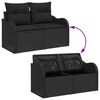 vidaXL Σετ Καναπέ Κήπου με μαξιλάρι 7 pcs Μπεζ Πολυ ράταν