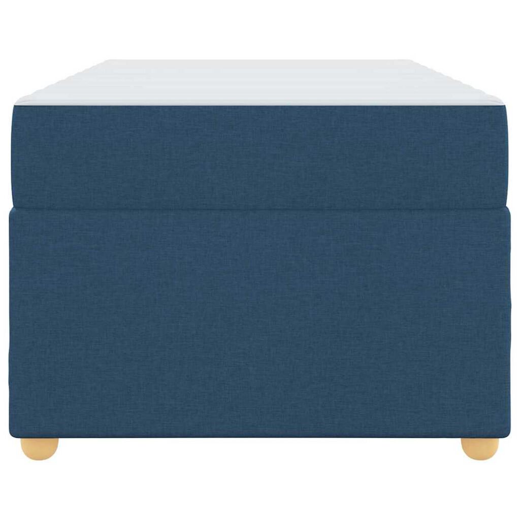vidaXL Σκελετός Κρεβατιού με στρώμα Μπλε 90 x 200 cm ύφασμα