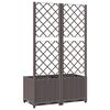 vidaXL Ζαρντινιέρα Κήπου με Καφασωτό Καφέ 80 x 40 x 136 εκ. από PP