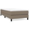 vidaXL &Sigma;&kappa;&epsilon;&lambda;&epsilon;&tau;ό&sigmaf; &Kappa;&rho;&epsilon;&beta;&alpha;&tau;&iota;&omicron;ύ &mu;&epsilon; &Epsilon;&lambda;&alpha;&tau;ή&rho;&iota;&alpha; Taupe 90x200 &epsilon;&kappa;. &Upsilon;&phi;&alpha;&sigma;&mu;ά&tau;&iota;&nu;&omicron;