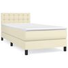 vidaXL &Kappa;&rho;&epsilon;&beta;ά&tau;&iota; Boxspring &mu;&epsilon; &Sigma;&tau;&rho;ώ&mu;&alpha; &Kappa;&rho;&epsilon;&mu; 100x200&epsilon;&kappa;. &alpha;&pi;ό &Sigma;&upsilon;&nu;&theta;&epsilon;&tau;&iota;&kappa;ό &Delta;έ&rho;&mu;&alpha;