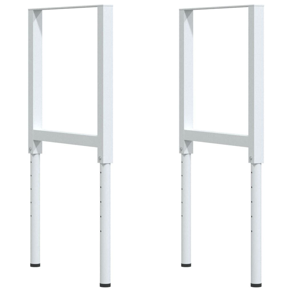 vidaXL Πάγκος Εργασίας Ορθογώνιος 100x60x(71,5-98) εκ Μασίφ Ξύλο Δρυός