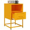 vidaXL Κομοδίνο Μουσταρδί 36x39x60,5 εκ. από Χάλυβα