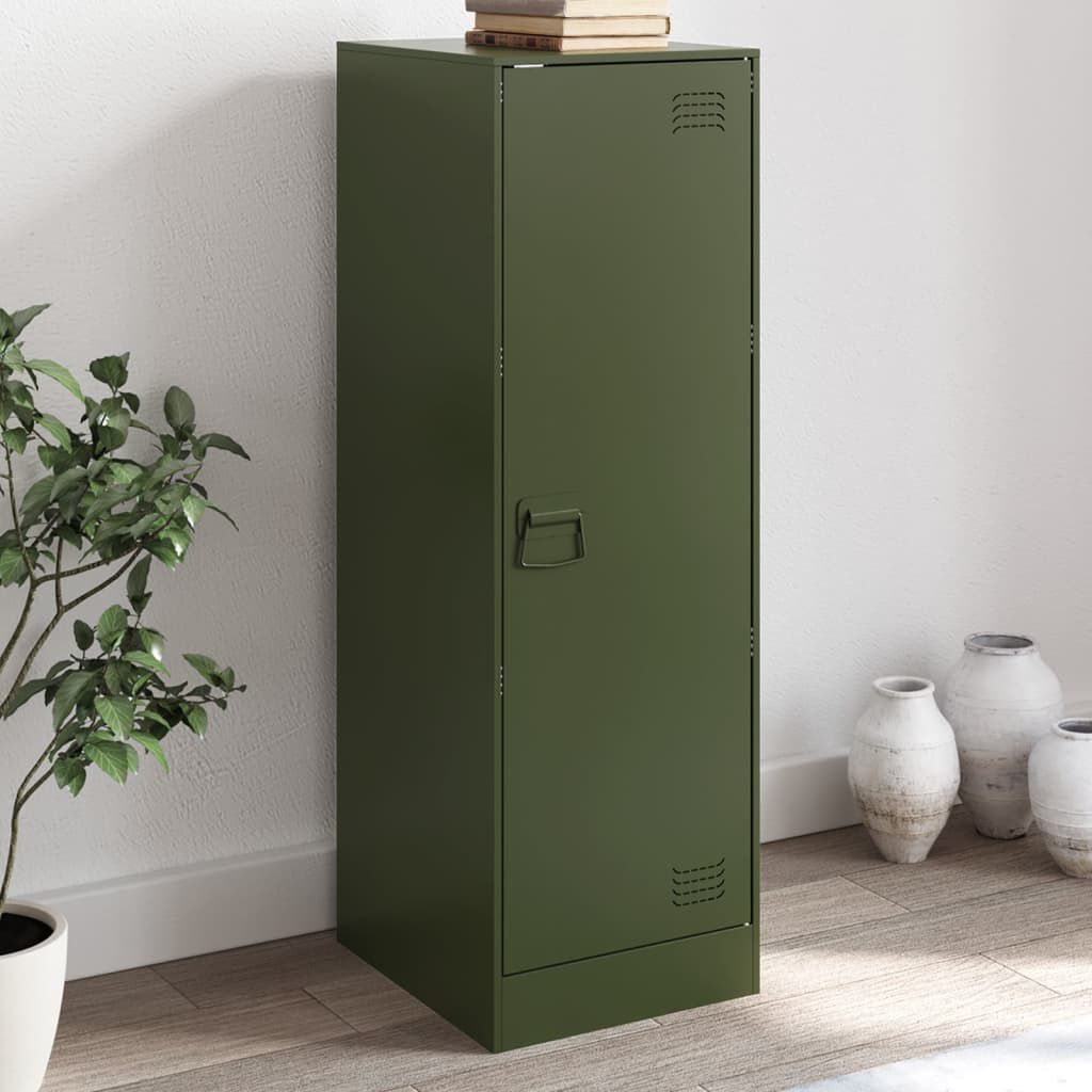 vidaXL Ντουλάπι Πράσινο Λαδί 34,5x39x107 εκ. από Ατσάλι