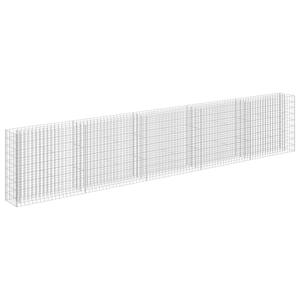 vidaXL Συρματοκιβώτιο-Γλάστρα Υπερυψωμένη 450x30x90 εκ. Γαλβ. Χάλυβας