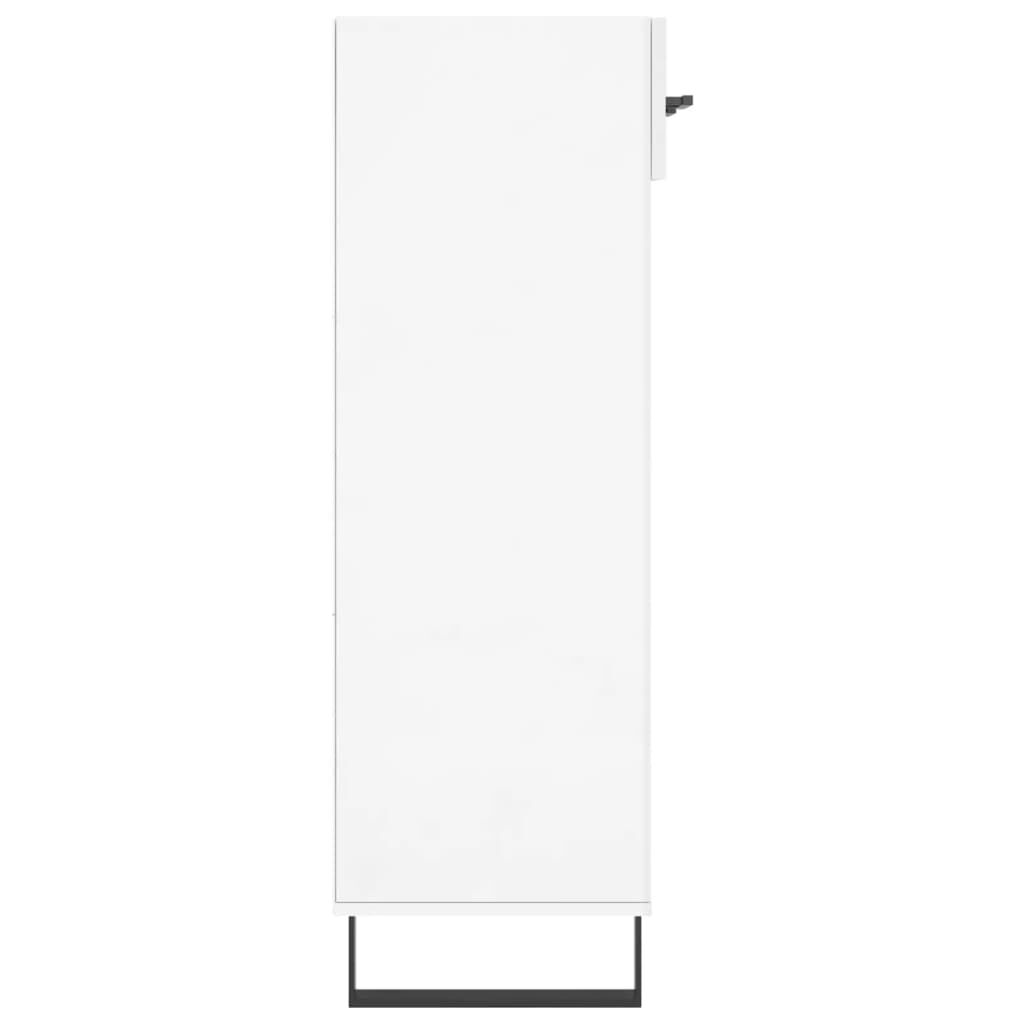 vidaXL Παπουτσοθήκη Γυαλιστερό Λευκό 60x35x105 εκ. Επεξεργασμένο Ξύλο