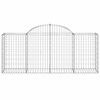 vidaXL Συρματοκιβώτια Τοξωτά 4 τεμ. 200x50x80/100 εκ. Γαλβαν. Ατσάλι