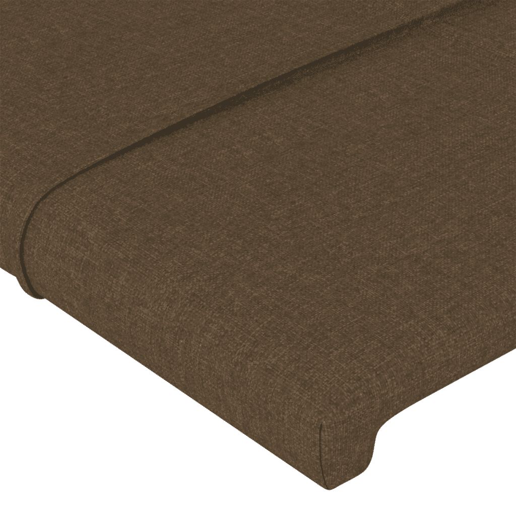 vidaXL Κρεβάτι Boxspring με Στρώμα Σκούρο Καφέ 90x200 εκ. Υφασμάτινο