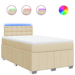 vidaXL &Kappa;&rho;&epsilon;&beta;ά&tau;&iota; Boxspring &mu;&epsilon; &Sigma;&tau;&rho;ώ&mu;&alpha; &Kappa;&rho;&epsilon;&mu; 120x190 &epsilon;&kappa;. &Upsilon;&phi;&alpha;&sigma;&mu;ά&tau;&iota;&nu;&omicron;