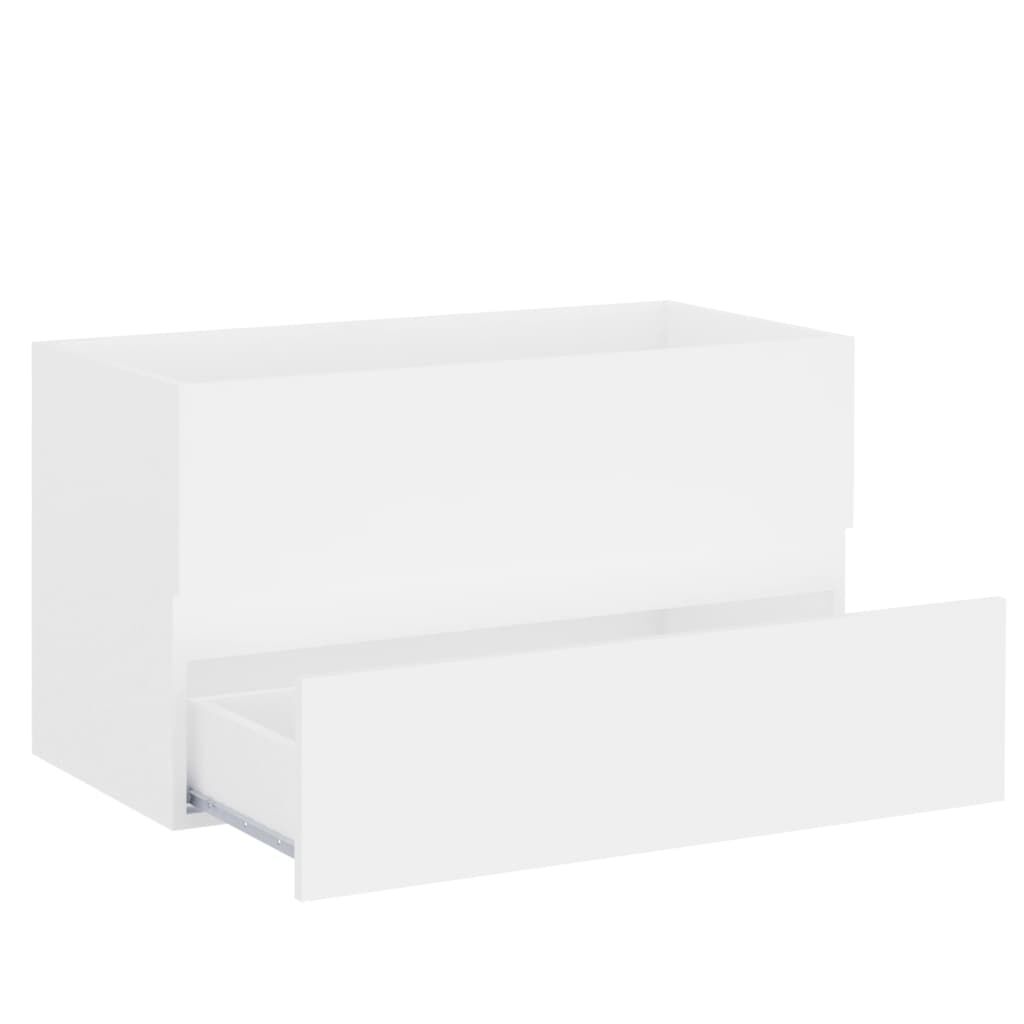 vidaXL Ντουλάπι Νιπτήρα Λευκό 80 x 38,5 x 45 εκ. από Επεξ. Ξύλο
