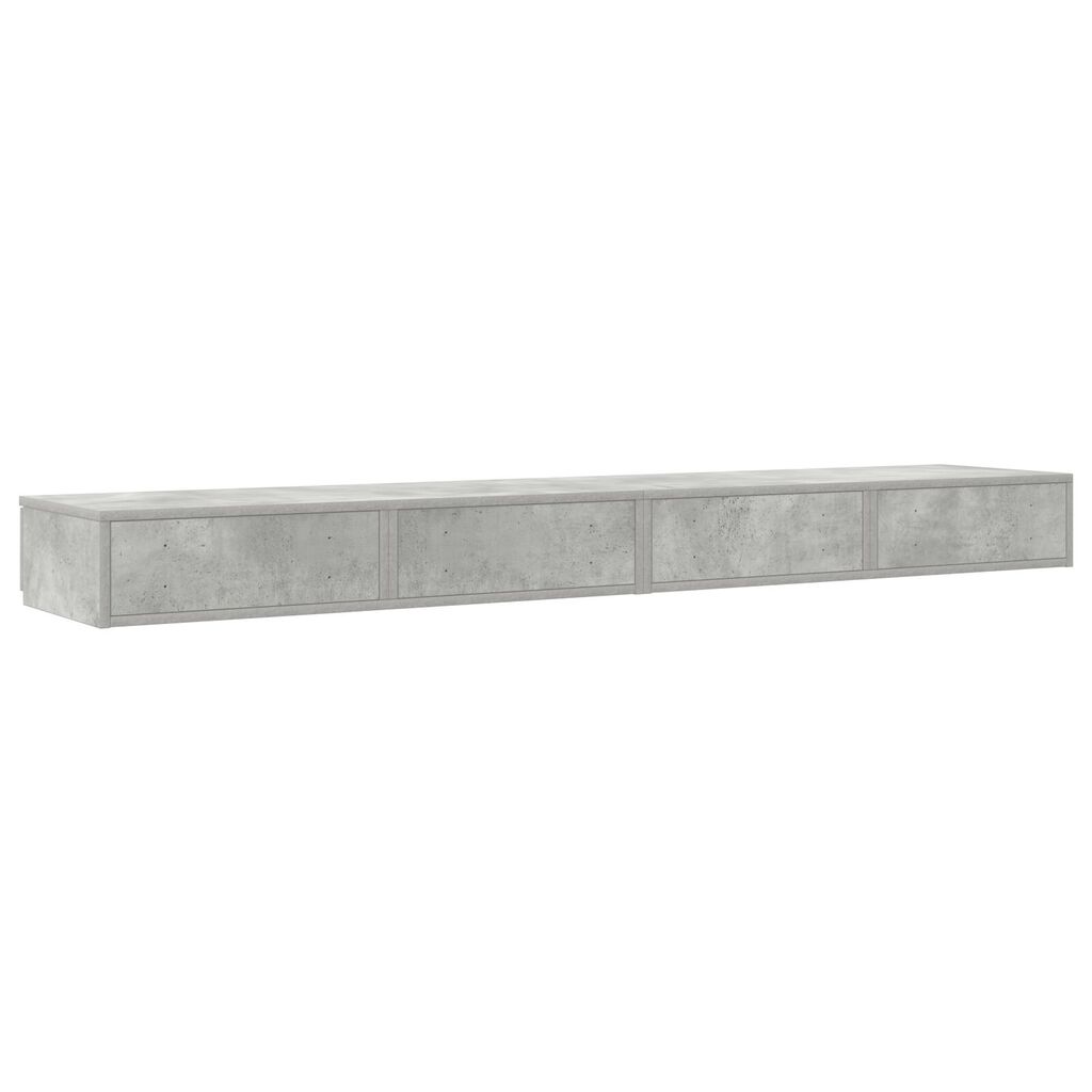 vidaXL Συρτάρια Κρεβατιού Γκρι Σκυρόδεμα 200x36,5x16,5 εκ. MDF