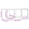 vidaXL Τραπεζάκι Σαλονιού Sonoma Δρυς 102x50x42 εκ. με Γυάλινες Πόρτες