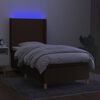 vidaXL &Kappa;&rho;&epsilon;&beta;ά&tau;&iota; Boxspring &mu;&epsilon; &Sigma;&tau;&rho;ώ&mu;&alpha; & LED &Sigma;&kappa;.&Kappa;&alpha;&phi;έ 100x200 &epsilon;&kappa; &Upsilon;&phi;&alpha;&sigma;&mu;ά&tau;&iota;&nu;&omicron;