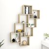 vidaXL Ράφι Κύβος Τοίχου Sonoma Δρυς 90 x 15 x 119 εκ. από Επεξ. Ξύλο