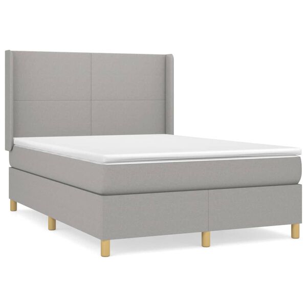 vidaXL &Kappa;&rho;&epsilon;&beta;ά&tau;&iota; Boxspring &mu;&epsilon; &Sigma;&tau;&rho;ώ&mu;&alpha; &Alpha;&nu;&omicron;&iota;&chi;&tau;ό &Gamma;&kappa;&rho;&iota; 140x190 &epsilon;&kappa;. &Upsilon;&phi;&alpha;&sigma;&mu;ά&tau;&iota;&nu;&omicron;