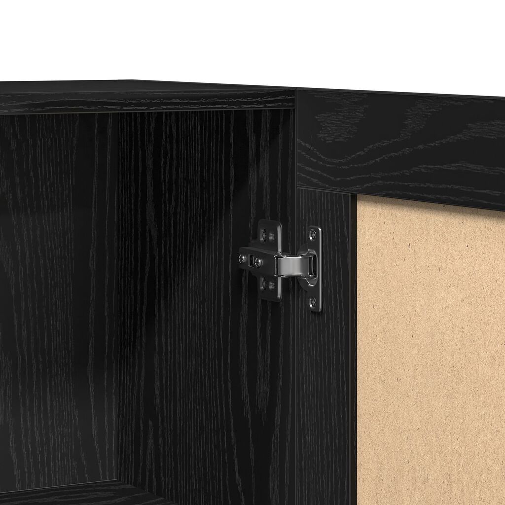 vidaXL Βιβλιοθήκη Μαύρη Δρυς 82,5x30,5x80 εκ σε Επεξεργασμένο Ξύλο