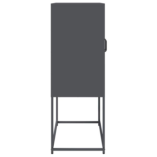 vidaXL Highboard Ανθρακί 68x39x107 cm Χάλυβας