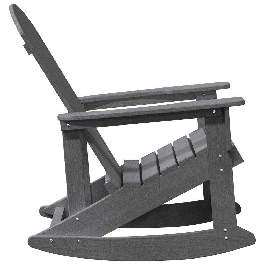 vidaXL Καρέκλα Rocking Adirondack Ανοιχτό γκρι 73.5x92x90 εκ. HDPE