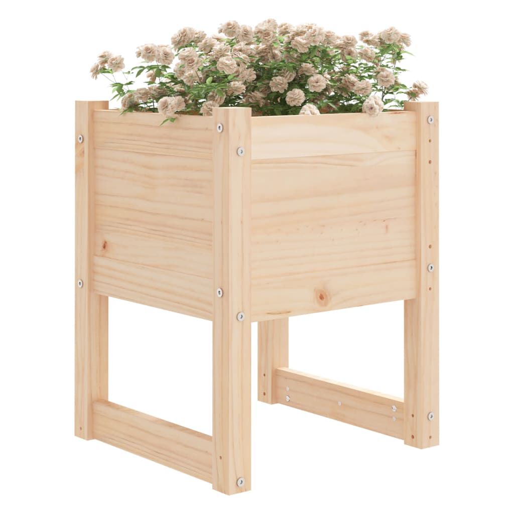 vidaXL Ζαρντινιέρα 40 x 40 x 52,5 εκ. από Μασίφ Ξύλο Πεύκου