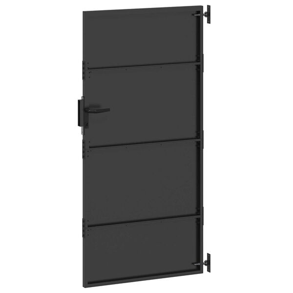 vidaXL Πύλη Κήπου Μαύρο 105 x 175 cm Ατσάλι με Επικάλυψη Πούδρας