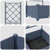 vidaXL Κηποτινάκι με Τρέλα Γκρι 40 x 40 x 125.5 εκ. PP
